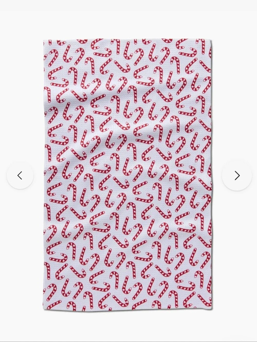 Geometry Christmas Candy Canes Tea Towel- Nwt- 18x30
